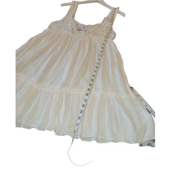 URBAN OUTFITTERS OUT FROM UNDER Thalia Tiered Slip Dress Ivory Cream S - Picture 9 of 13